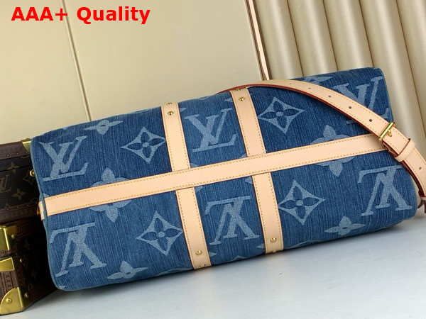 Louis Vuitton Keepall Bandouliere 45 Denim Blue Monogram Denim M24315 Replica