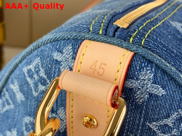 Louis Vuitton Keepall Bandouliere 45 Denim Blue Monogram Denim M24315 Replica