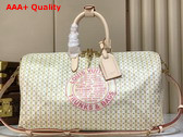 Louis Vuitton Keepall Bandouliere 45 LV Stamp Canvas Banana Yellow M28678 Replica