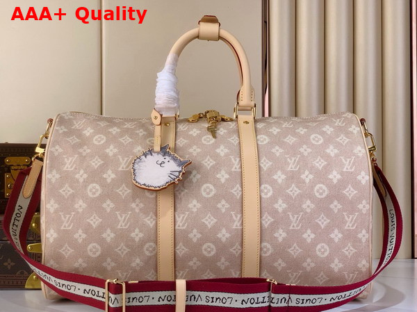 Louis Vuitton Keepall Bandouliere 45 Meowgram Coated Canvas M25787 Replica