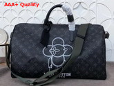 Louis Vuitton Keepall Bandouliere 45 Monogram Eclipse Coated Canvas Replica