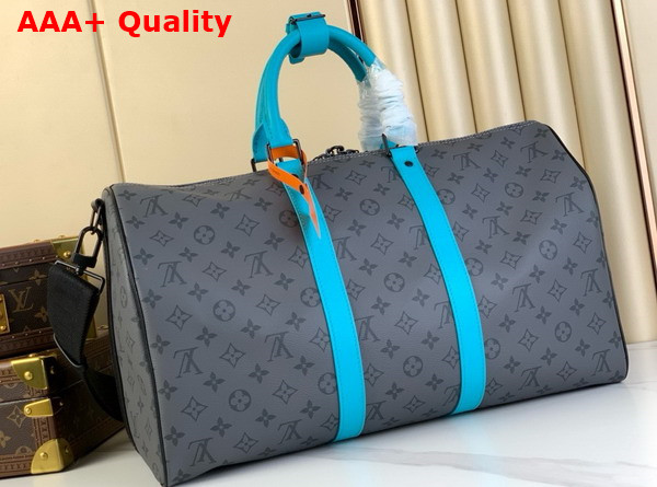 Louis Vuitton Keepall Bandouliere 45 Monogram Eclipse Reverse Coated Canvas M11481 Replica
