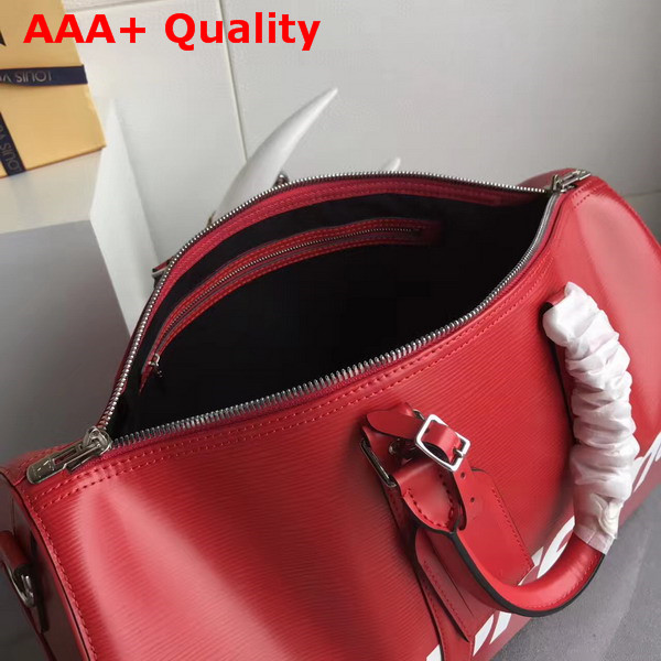 Louis Vuitton Keepall Bandouliere 45 Red Epi Leather Replica