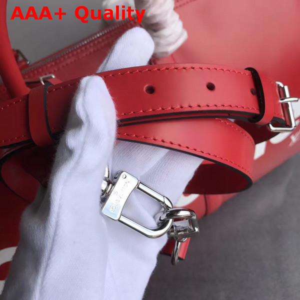 Louis Vuitton Keepall Bandouliere 45 Red Epi Leather Replica