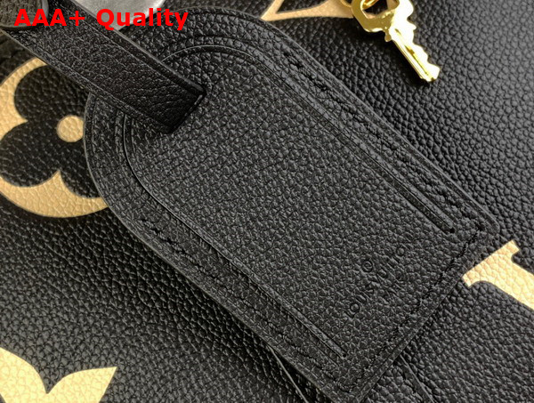 Louis Vuitton Keepall Bandouliere 45 in Black and Beige Monogram Empreinte Embossed Leather M46670 Replica