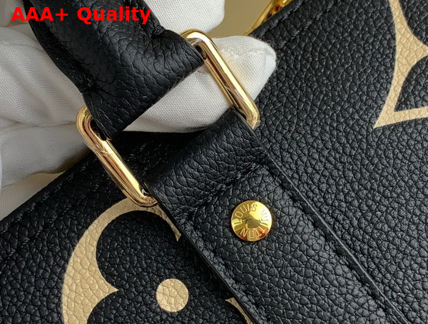 Louis Vuitton Keepall Bandouliere 45 in Black and Beige Monogram Empreinte Embossed Leather M46670 Replica