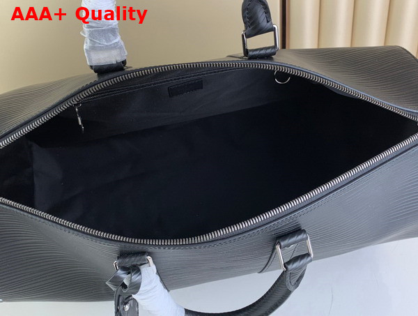 Louis Vuitton Keepall Bandouliere 50 Bag in Black Epi XL Grained Leather Replica