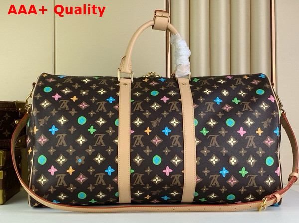 Louis Vuitton Keepall Bandouliere 50 Bag in Black Multicolor Monogram Canvas Replica