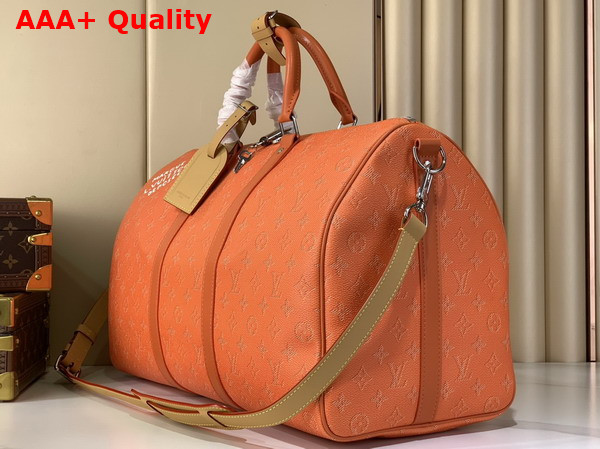 Louis Vuitton Keepall Bandouliere 50 Bag in Caramel Monogram Heritage Coated Canvas M26865 Replica