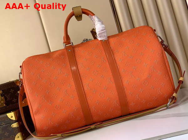 Louis Vuitton Keepall Bandouliere 50 Bag in Caramel Monogram Heritage Coated Canvas M26865 Replica