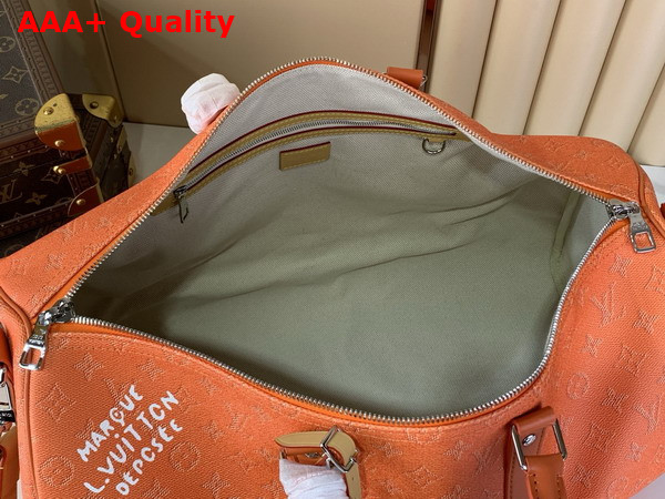 Louis Vuitton Keepall Bandouliere 50 Bag in Caramel Monogram Heritage Coated Canvas M26865 Replica