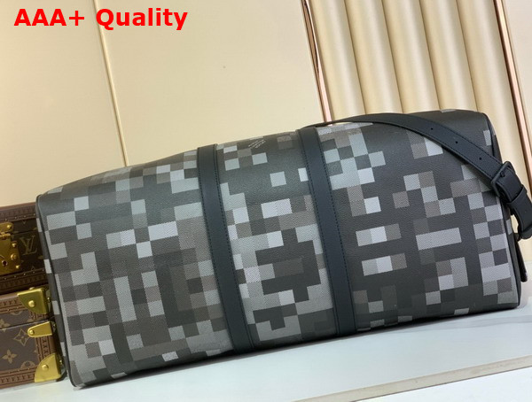 Louis Vuitton Keepall Bandouliere 50 Bag in Damoflage Black Coated Canvas M14957 Replica