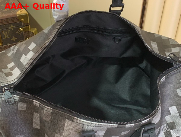 Louis Vuitton Keepall Bandouliere 50 Bag in Damoflage Black Coated Canvas M14957 Replica