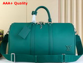 Louis Vuitton Keepall Bandouliere 50 Bag in Evergreen Cowhide Leather Replica