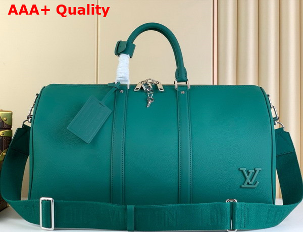 Louis Vuitton Keepall Bandouliere 50 Bag in Evergreen Cowhide Leather Replica