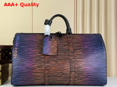 Louis Vuitton Keepall Bandouliere 50 Bag in Gradient Electric Sun Epi XL Calfskin Leather M23174 Replica