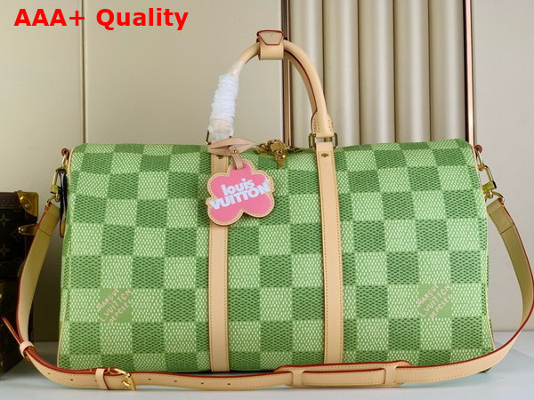 Louis Vuitton Keepall Bandouliere 50 Bag in Green Damier Golf Coated Canvas N40667 Replica