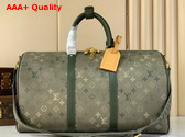Louis Vuitton Keepall Bandouliere 50 Bag in Khaki Green Monogram Surplus Coated Canvas M26959 Replica