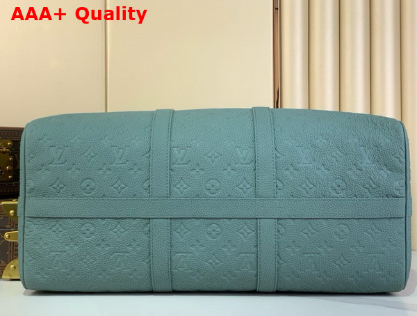 Louis Vuitton Keepall Bandouliere 50 Bag in Misty Lake Green Taurillon Monogram Embossed Cowhide Leather M13976 Replica