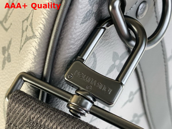 Louis Vuitton Keepall Bandouliere 50 Bag in Monogram Eclipse Reverse Coated Canvas Replica
