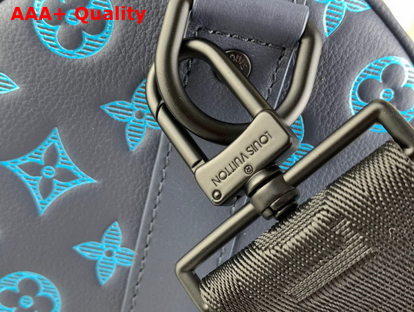 Louis Vuitton Keepall Bandouliere 50 Bag in Navy River Blue Calf Leather with Embossed Monogram Pattern M46593 Replica