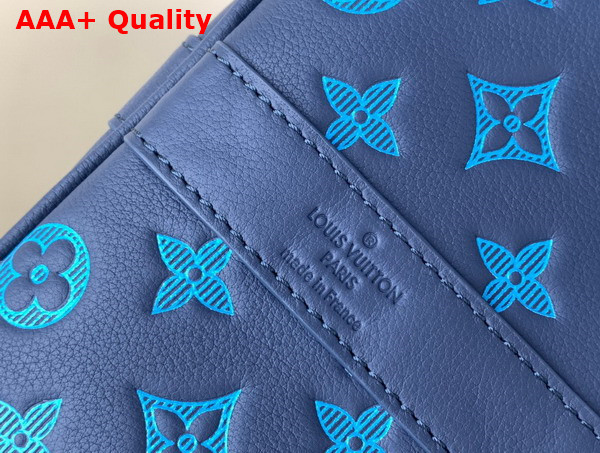 Louis Vuitton Keepall Bandouliere 50 Bag in Navy River Blue Calf Leather with Embossed Monogram Pattern M46593 Replica
