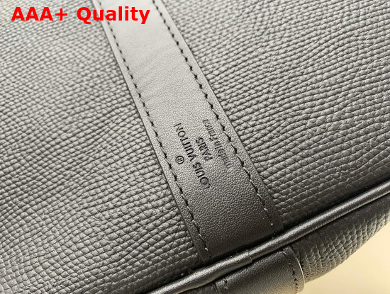Louis Vuitton Keepall Bandouliere 50 Black Monogram Denim Taurillon Leather Inspired Update by the Japanese Streetwear Designer Nigo Replica