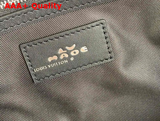 Louis Vuitton Keepall Bandouliere 50 Black Monogram Denim Taurillon Leather Inspired Update by the Japanese Streetwear Designer Nigo Replica