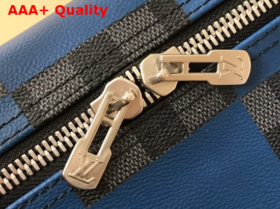Louis Vuitton Keepall Bandouliere 50 Blue Damier Graphite Giant Coated Canvas N40410 Replica