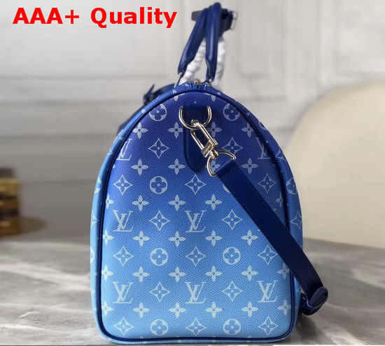 Louis Vuitton Keepall Bandouliere 50 Blue Monogram Canvas Replica