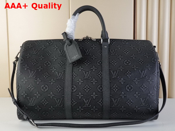 Louis Vuitton Keepall Bandouliere 50 Charcoal Cowhide Leather Replica