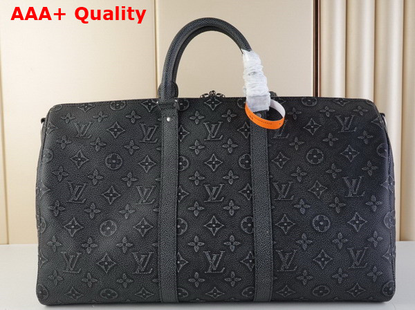 Louis Vuitton Keepall Bandouliere 50 Charcoal Cowhide Leather Replica