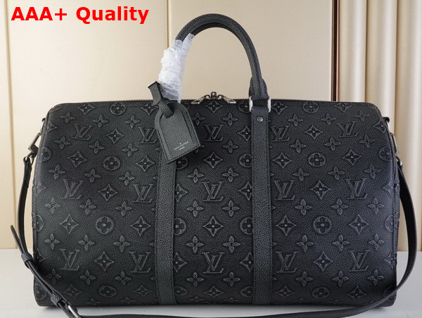 Louis Vuitton Keepall Bandouliere 50 Charcoal Cowhide Leather Replica