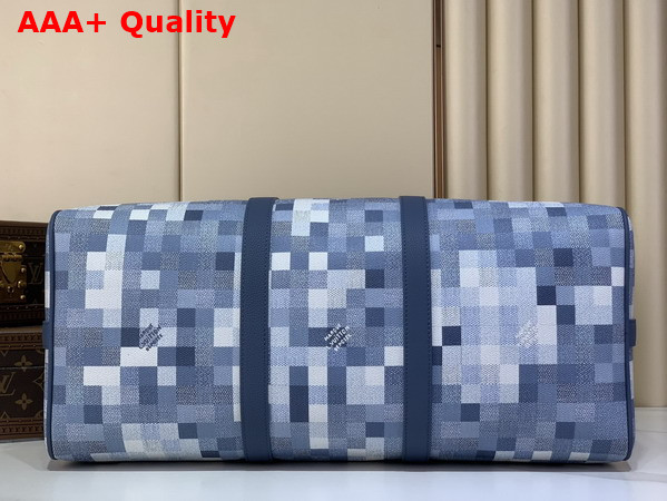 Louis Vuitton Keepall Bandouliere 50 Denim Blue Damoflage Coated Canvas M28842 Replica