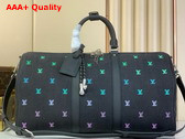 Louis Vuitton Keepall Bandouliere 50 Gradient Blue LV Blason Denim M13966 Replica