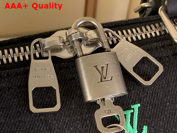 Louis Vuitton Keepall Bandouliere 50 Gradient Blue LV Blason Denim M13966 Replica
