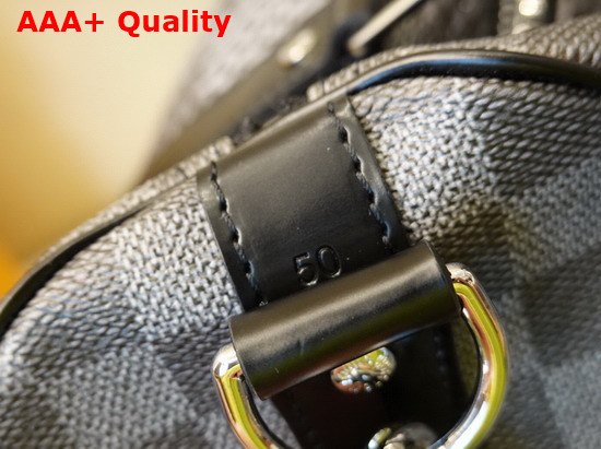 Louis Vuitton Keepall Bandouliere 50 Gray Damier Graphite 3D Coated Canvas N50016 Replica