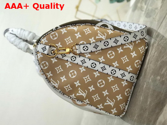 Louis Vuitton Keepall Bandouliere 50 Khaki Green and Beige Monogram Coated Canvas M44590 Replica