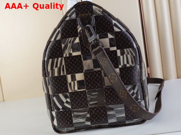 Louis Vuitton Keepall Bandouliere 50 Monogram Chess Coated Canvas and PVC M20864 Replica