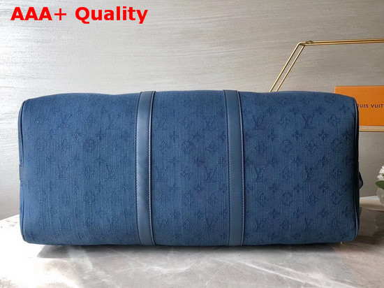 Louis Vuitton Keepall Bandouliere 50 Navy Blue Monogram Denim M44645 Replica