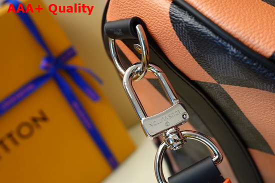 Louis Vuitton Keepall Bandouliere 50 Orange Damier Graphite Giant Coated Canvas N40420 Replica