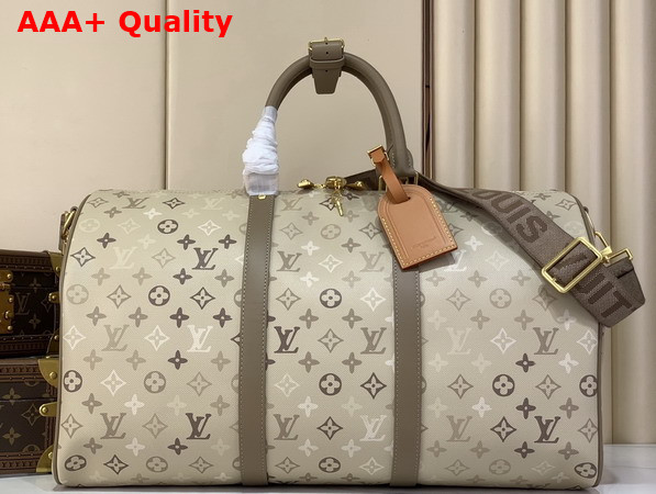 Louis Vuitton Keepall Bandouliere 50 Sand Beige Monogram Surplus Coated Canvas M29159 Replica