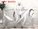Louis Vuitton Keepall Bandouliere 50 Transparent Epi PVC and White Calf Leather Replica