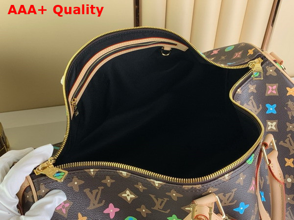 Louis Vuitton Keepall Bandouliere 50 Travel Bag in Chocolate Monogram Craggy Coated Canvas M24901 Replica