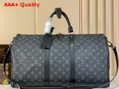 Louis Vuitton Keepall Bandouliere 50 Travel Bag in Monogram Eclipse Coated Canvas M14202 Replica