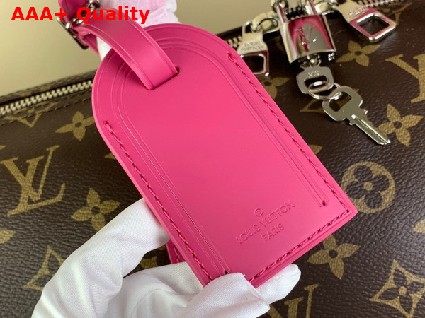 Louis Vuitton Keepall Bandouliere 50 Travel Bag in Monogram Macassar Coated Canvas and Pink Cowhide Leather Trim M46773 Replica