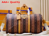 Louis Vuitton Keepall Bandouliere 50 Travel Bag in Monogram Stripes Brown Canvas Nigo x Louis Vuitton Capsule Collection M45967 Replica