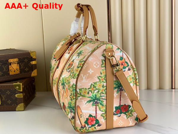 Louis Vuitton Keepall Bandouliere 50 Travel Bag in Sand Monogram Surfin Coated Canvas M25002 Replica