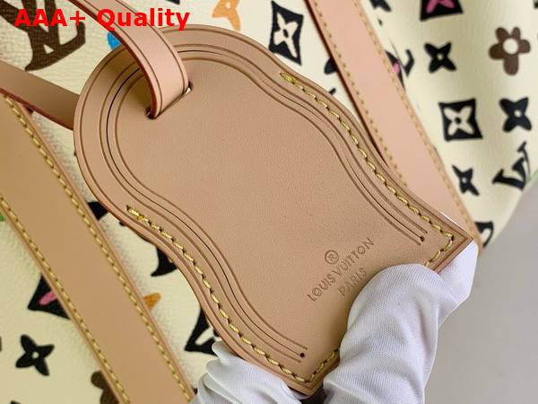 Louis Vuitton Keepall Bandouliere 50 Travel Bag in Vanilla Monogram Craggy Coated Canvas Replica