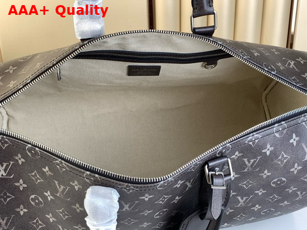 Louis Vuitton Keepall Bandouliere 50 in Black Brushed Monogram Cowhide Leather M11596 Replica